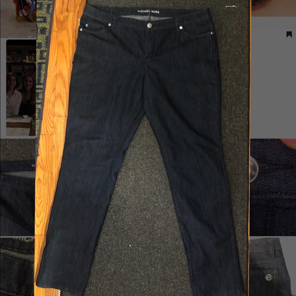 Michael Kor dark wash denim jeans, size 14